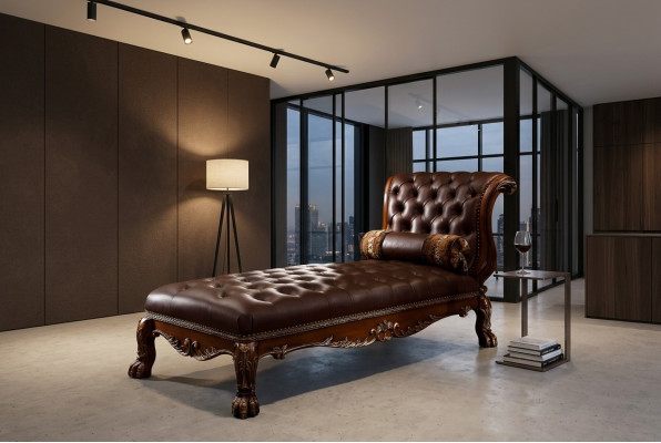 Chaise Longue Chesterfield Chauffeuse Repose-pieds Canapé Canapé Chesterfield