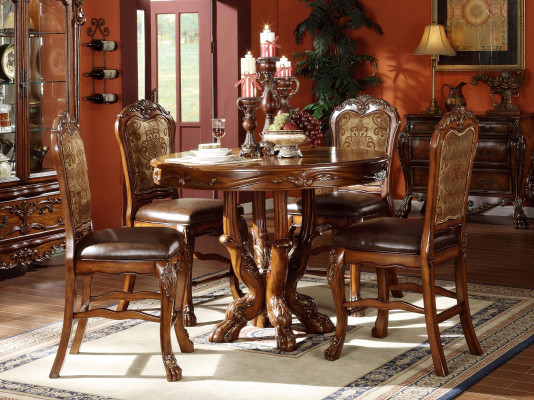 Ensemble de 4 chaises en bois massif avec siège rembourré pour salle à manger, ensemble de chaises de salle à manger.