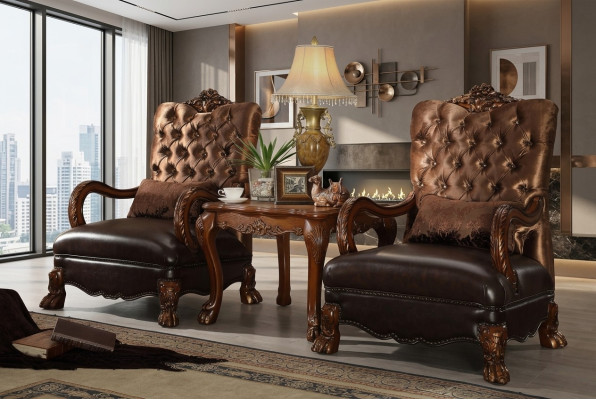 Fauteuil Chaise de designer Rembourrage Tissu de détente en cuir Lounge Chesterfield neuf
