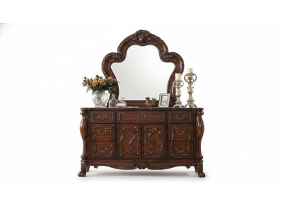 Commode Armoire avec miroir Commode noble Buffet Baroque Rococo Bois nouveau Buffet