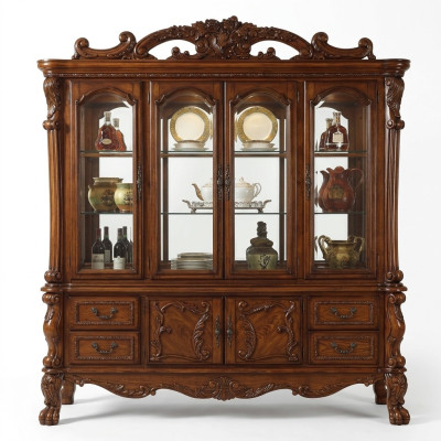 Vitrine décorative armoire vitrines armoires de salon vitrines montrent design baroque