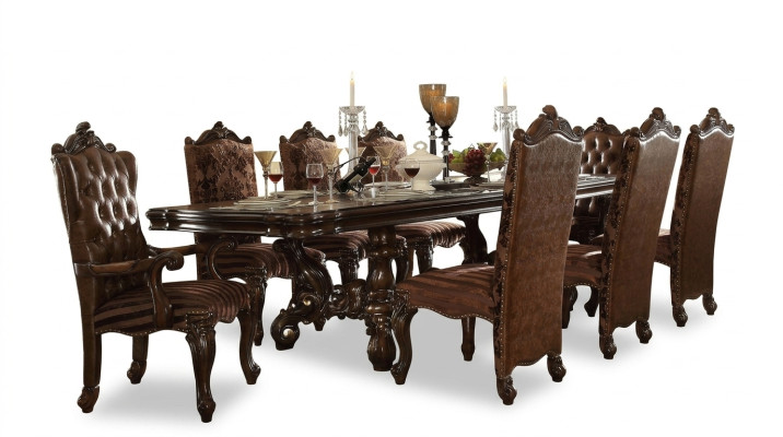 Suite complète de salle à manger Table Commode Miroir 8x Chaises Ensemble Groupe