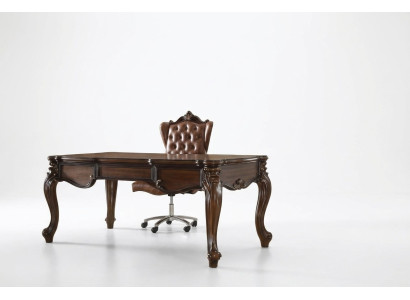 Ensemble de bureau Bureau Chaise exécutive Bureau complet Rococo Baroque 2 pièces. ensemble