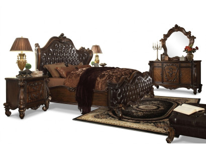 Chambre à coucher design 5 pièces. Ensemble complet de chambre à coucher Décoration de lit Table de chevet