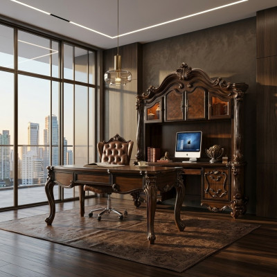 Étagère avec bureau bureau étagères secrétaire table d'ordinateur