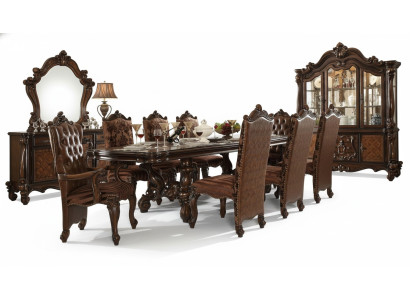 Table à manger royal en bois de luxe Tables Rococo Style Baroque Salle à manger