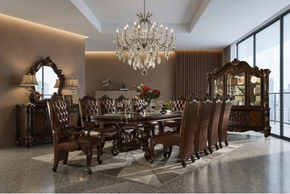Salle à manger Suite 9 pièces Baroque Rococo Table 8x Chaises groupe de chaises