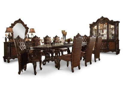 Ensemble de salle à manger Classic's Complete Set Table à manger + x6 chaises Chesterfield Suite salle à manger