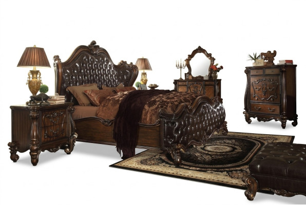 Lit design double de luxe en cuir pour chambre à coucher 180x200cm