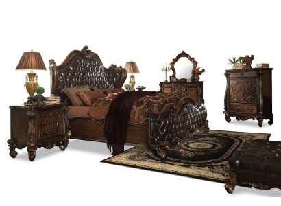 Lit design double de luxe en cuir pour chambre à coucher 180x200cm