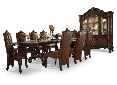 Chaises classiques Chesterfield marron x6, chaise en cuir Designer, ensemble de 6 chaises.