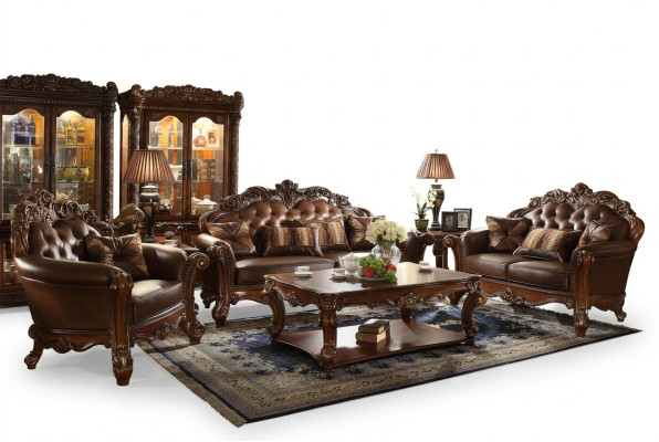 Ensemble de canapé en cuir Classic Suite 3+2+1+1 places