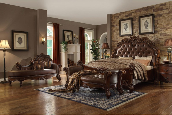 Lit double lit lit lit lit de luxe baroque rococo style antique chesterfield.