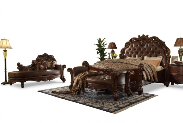 Lit double lit lit lit lit de luxe baroque rococo style antique chesterfield.
