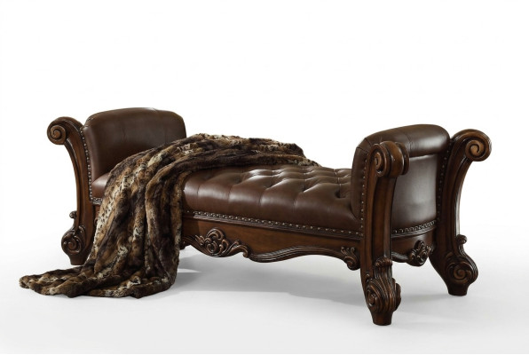 Siège Rembourré Tabouret Rembourré Tabouret en cuir Style en bois Designer Chesterfield