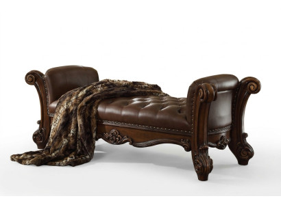 Siège Rembourré Tabouret Rembourré Tabouret en cuir Style en bois Designer Chesterfield
