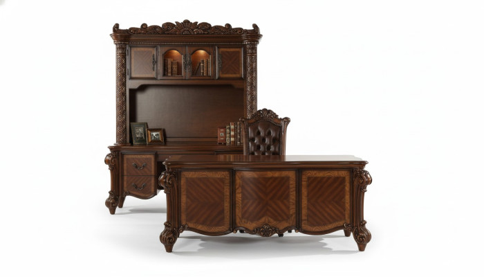 Chaise de bureau fauteuil de bureau bureau table bois chaise ensemble de 2 tables.