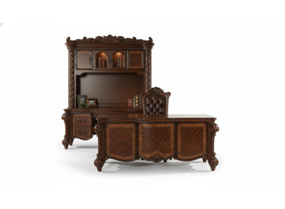 Chaise de bureau fauteuil de bureau bureau table bois chaise ensemble de 2 tables.
