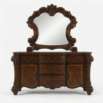 Miroir Commode Armoire décorative Commodes Buffet Ensemble de chambre Bois