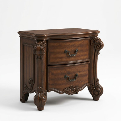 Table de chevet baroque rococo Armoire de nuit en bois Commode Table de rangement Console de nuit neuve