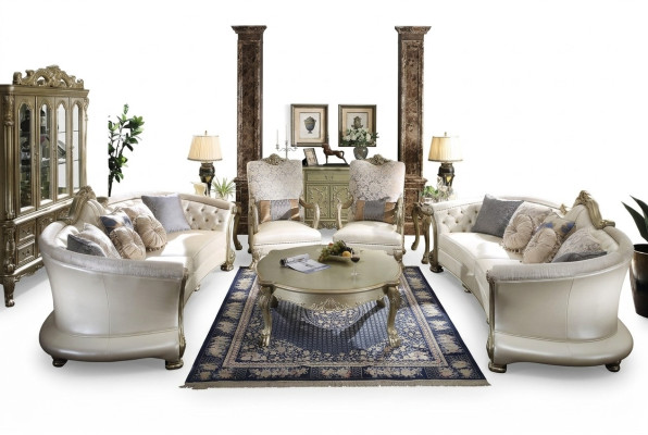 Ensemble de canapé de luxe Chesterfield 4+4+1+1 places avec table basse Mobilier Canapé