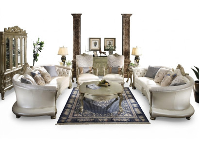 Ensemble de canapé de luxe Chesterfield 4+4+1+1 places avec table basse Mobilier Canapé