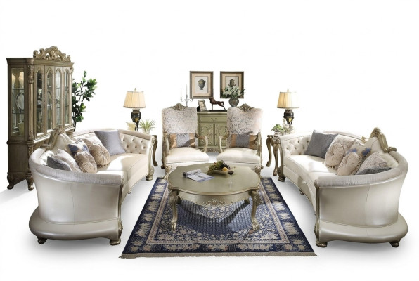 Ensemble complet de canapés 4 + 1 place + table basse Ensemble de vie Designer