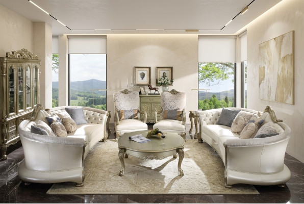 Ensemble complet Ensemble de canapé 4+4 places + Table basse Paysage de vie de designer