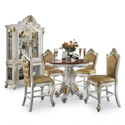 Salle à manger ronde Table ronde Tables en bois Baroque Rococo classique rond