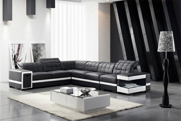 Canapé design Canapé Canapé d'angle Tapisserie Déco Suite Paysage vivant Forme en L