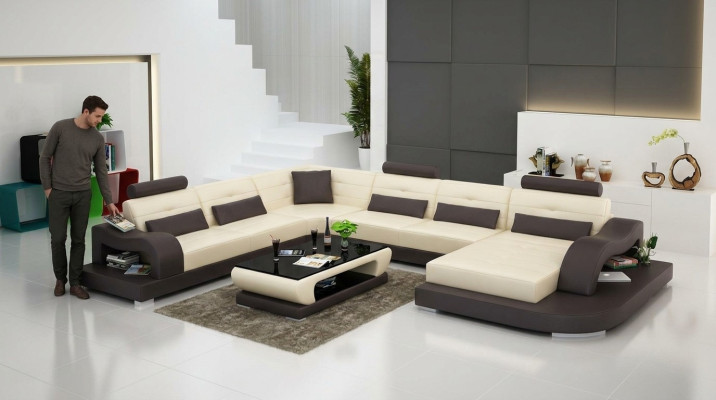 Canapé d'angle Canapé Sofa Fauteuil d'angle Paysage de vie Suite en forme de U