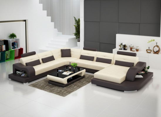 Canapé d'angle Canapé Sofa Fauteuil d'angle Paysage de vie Suite en forme de U