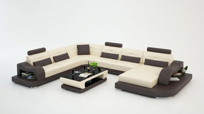 Canapé d'angle Canapé Sofa Fauteuil d'angle Paysage de vie Suite en forme de U