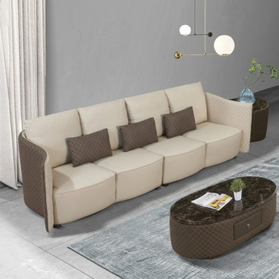 Canapé canapé rembourrage canapés 4 places Textile grand xxl Canapés en cuir de salon
