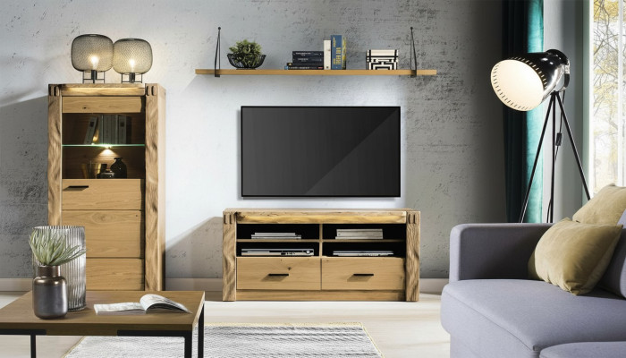 Mur végétal Salon Vitrine Commode Étagère 3pcs. Ensemble d'étagères armoires