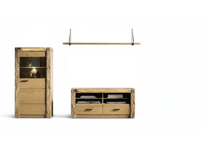 Mur végétal Salon Vitrine Commode Étagère 3pcs. Ensemble d'étagères armoires