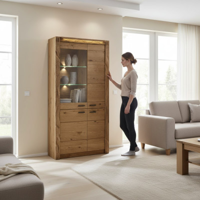 Vitrine Armoire en bois Vitrines classiques Armoires en bois Conception Salon nouveau