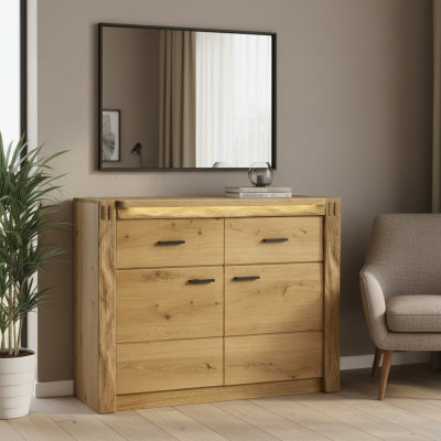 Design Commode Commodes Bois Bahut Moderne Bahut Haut 116cm nouveau