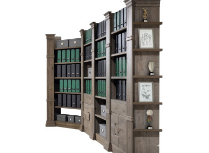 Étagère d'angle Étagère Rangement Murale Armoire de classement Bureau Armoire Meuble