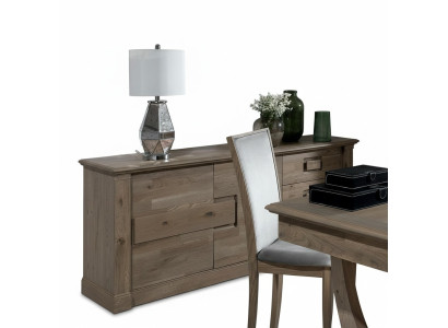 Commode Armoire avec miroir xxl Commode Buffet en bois neuf Bahut 2 pièces Ensemble en bois