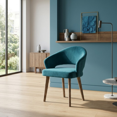 Fauteuil design à un seul siège avec rembourrage pour chaises rembourrées.