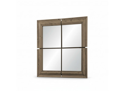Miroir mural cadre en bois Meubles Miroir neuf 105*105cm Cadre en verre Murale moderne xxl