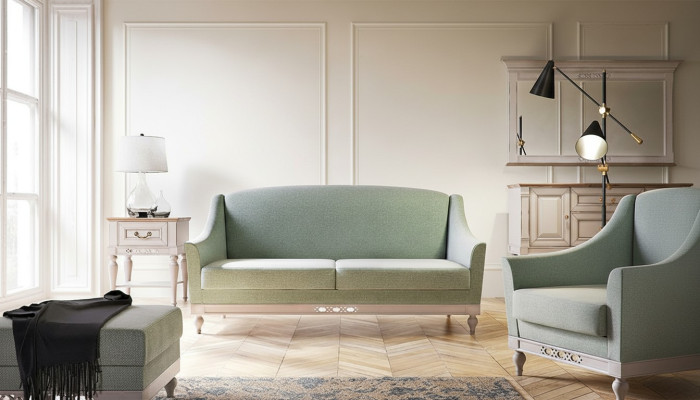 Ensemble de canapé Sofa Sofa Canapé Ensemble de rembourrage Siège Suite 311 Tabouret Ensembles de 4 pièces.