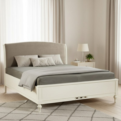 Lit Lits Lit double Chambre Revêtement en cuir Textile Lits doubles neufs Textile