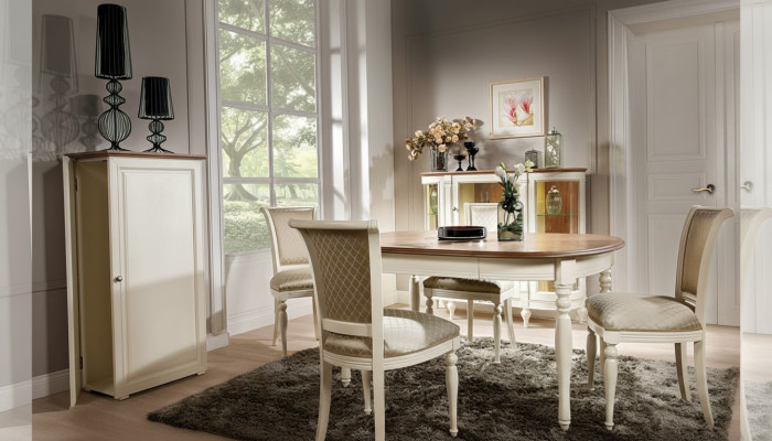 Mettre la table à manger 4x chaises chaise avec dossier Suite Tables Salle à manger Groupe 5 pièces