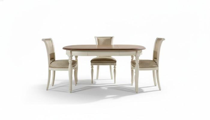 Mettre la table à manger 4x chaises chaise avec dossier Suite Tables Salle à manger Groupe 5 pièces