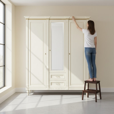 Armoires Armoires murales 3 portes en bois Mobilier de chambre