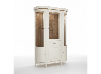 Armoire Classique Vitrine en Bois Noble de Luxe en Verre Armoire en Bois Étagère