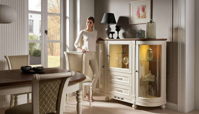 Vitrine Armoire Commode Étagère en verre Vitrines Étagères Bois Armoires Bar Salon