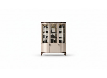 Armoires classiques Vitrine Présentoirs Bois Élégant Luxe Vitrine Verre Armoire Bois